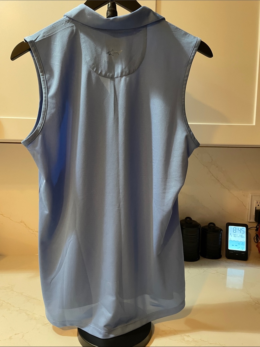 Greg Norman Collection Light Blue Sleeveless Polo Tank (0044) - Picture 2 of 4
